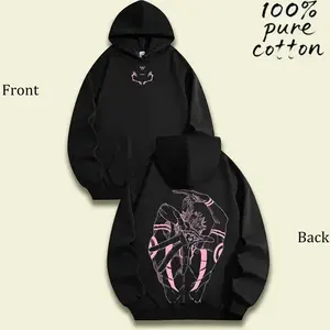 Cursed King Anime Inspired Washed Hoodie, Vintage Manga Graphic Oversized Pullover