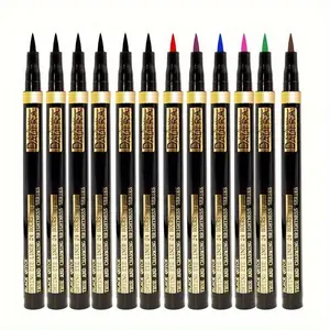 Waterproof Liquid Eyeliner (12pcs/set), Long Lasting Eyeliner, Quick Drying Easy Applying Eyeliner, Professional Daily Makeup Accessories, Cosmetic