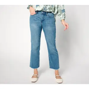 NYDJ Marilyn Ankle with Fray Hem in Cool Embrace - Stunning