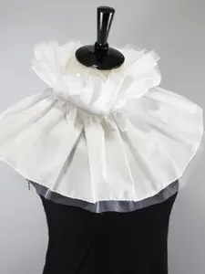 Summer New Large Mesh Fake Collar, Clown Style Swan Lapel, Exaggerated Stage Performance Decorative Collar Accessory, Fashionable Theater Wear