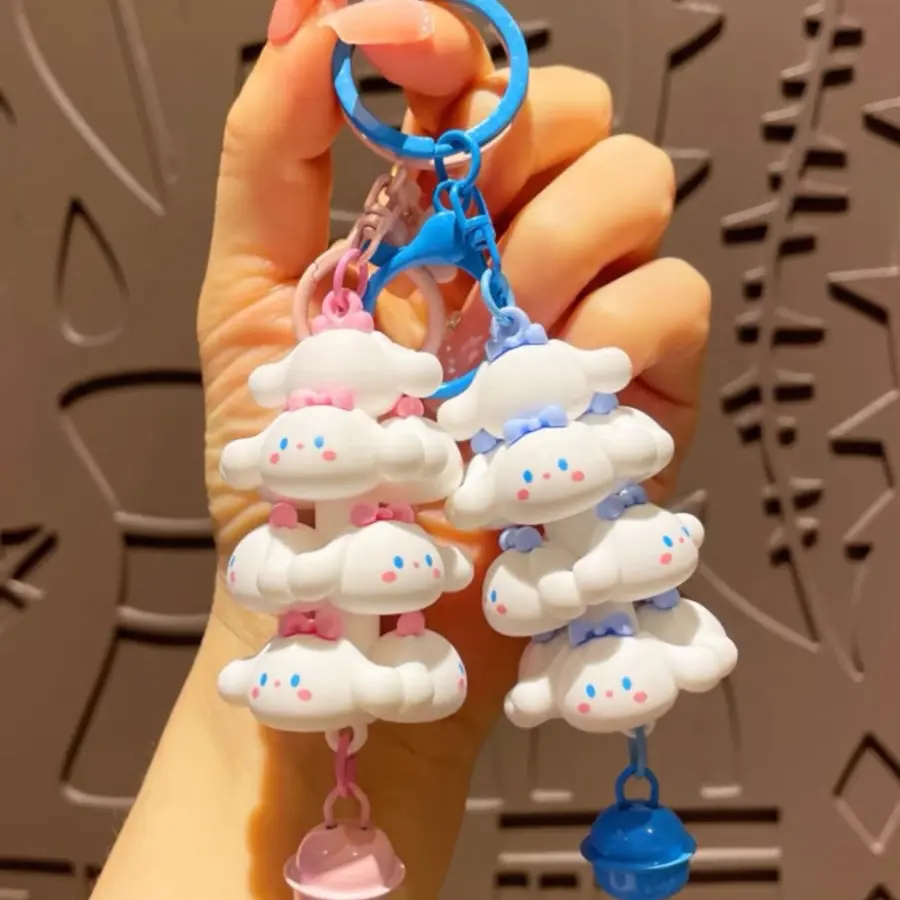 Cinnamoroll stacked cute kawaii tower keychain Cinnamoroll stacked cute kawaii tower keychain