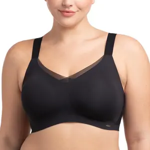 HSIA Roxy Airy Mesh Crossover Comfortable Breathable Jelly Seamless Padded Lightly Lined Wireless Bra Womenswear Everyday  Soft Smooth