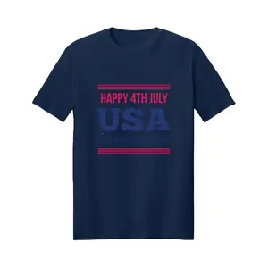 1PC， USA Independence Day， 100% Cotton TShirt Short Sleeve Soft Tops， Retro Design Print， Suitable for 4th of July Celebrations， Home， Outdoor Parties， Father's Day， World Football Day， Juneteenth， Birthday Gift， Gifts for men and women， Friends