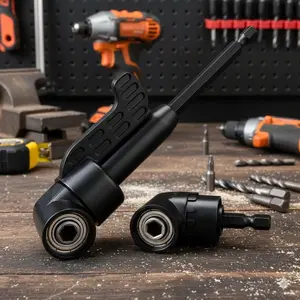 105-Degree Adjustable Hex Drill Bit Extension: 1/4 Inch Angle Adapter, Long Screwdriver Socket Set for Tight Spaces - Quick Change Kit, Power Tool Accessory for Woodworking & Mechanical Repair