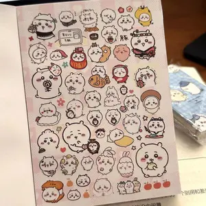 2026 Chiikawa Thick Sticker Book Cute Cartoon Kawaii Sticker Album for Students DIY Journal Scrapbook Decor Supplies Gift Toys