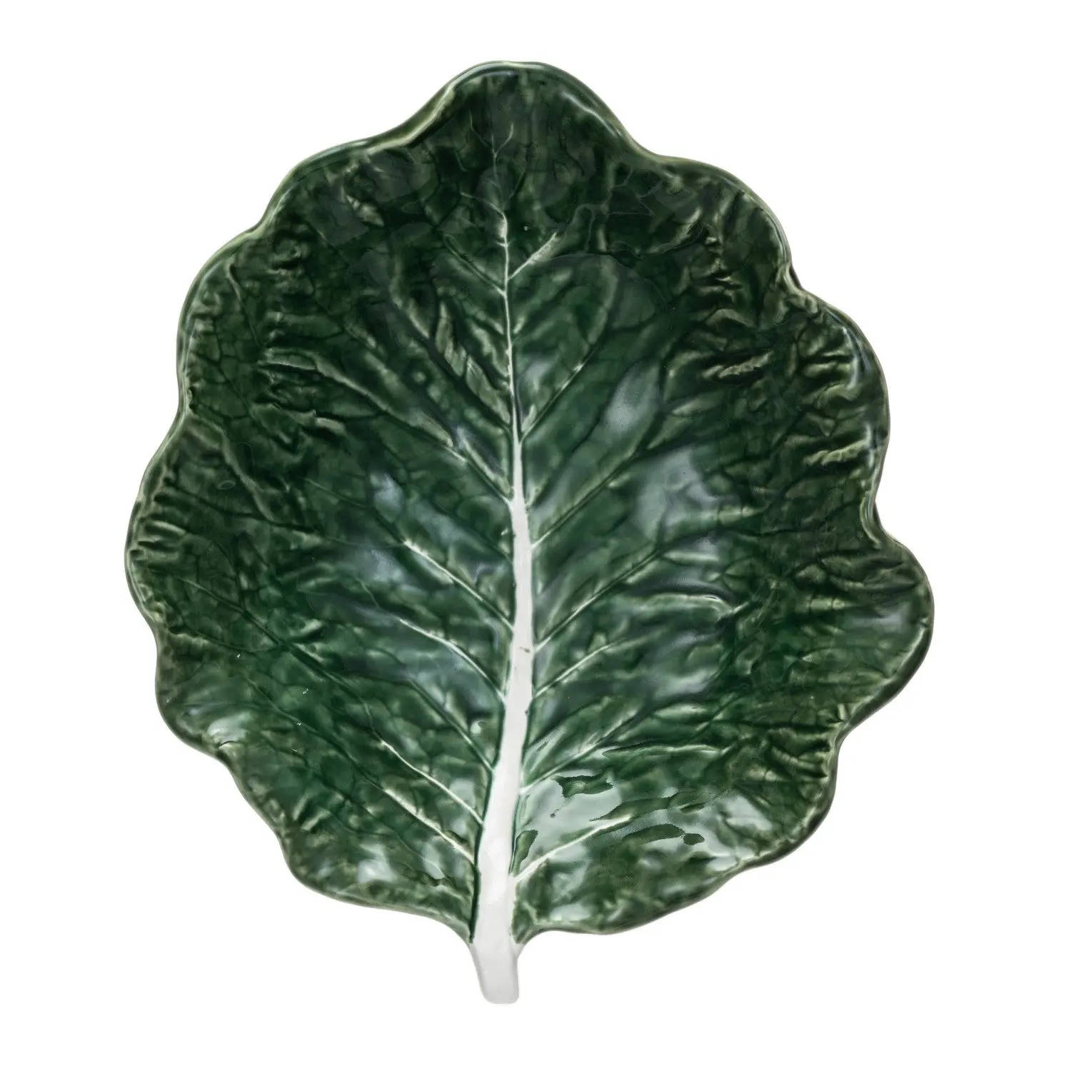 Hand-Painted Stoneware Cabbage Bowl