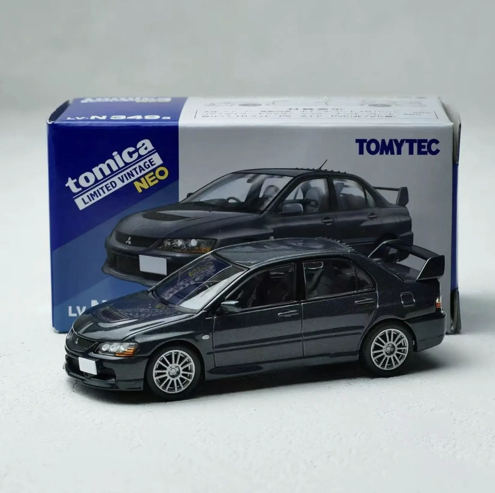 Tomytec Tomica Limited Vintage Neo LV-N349a 1:64 Mitsubishi Lancer Evolution IX EVO IX EVO 9 GSR MR 2006 Gray