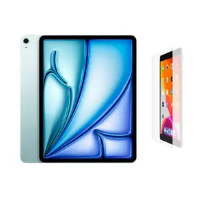 Refurbished Apple iPad Air 13 inch M2 (2024) A2899 (WiFi + Cellular Unlocked) Excellent Condition with Pre-Installed Tempered Glass & 1 Year Warranty