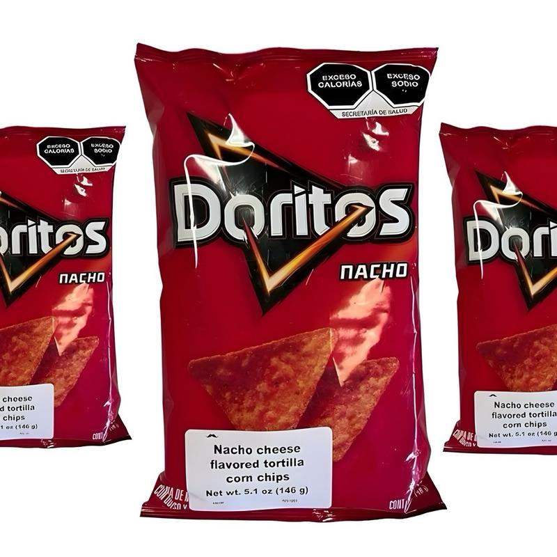 Sabritas Doritos Nacho 146g Box with 3 bags papas snack Mexican Chips