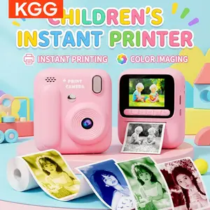 KGG Color Printer Camera for Kids, Instant Photo Mini Digital Camera, 2.4 Inch HD Screen, 1080P Video, Music, Games, Multi-Functional