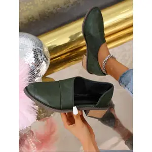 Women's Fashionable Solid Color Flat Shoes, Casual Comfortable Pointed Toe Shoes for Daily Wear, Lightweight Breathable Shoes for Women & Girls