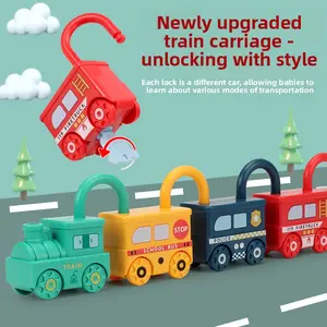 Children's Toy Unlocking Train Set Baby Montessori Educational Toys Early Education Cognitive Development Unlocking Train