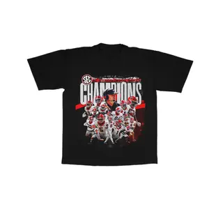 Georgia Football Champion Basic Cotton Crewneck T-Shirt, BACK-TO-BACK Tee