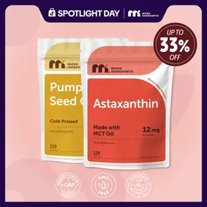 Mermaid Glow bundle: Astaxanthin 120 Softgels & Pumpkin Seed Oil with Saw Palmetto 150 Softgels