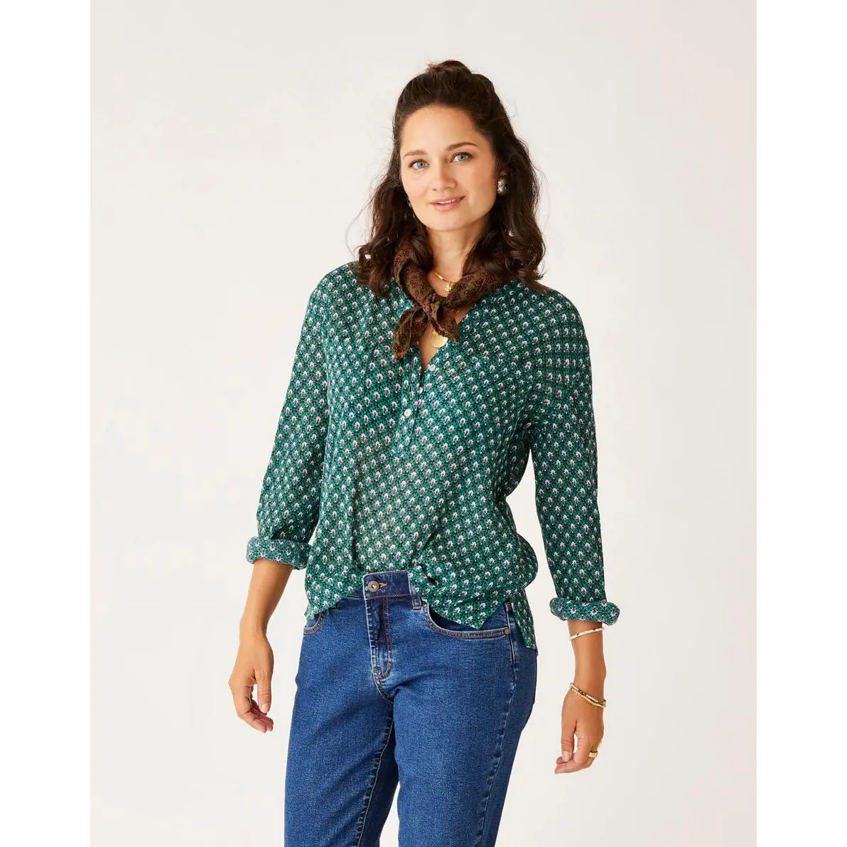 Dylan Gauze Shirt: Sanganeri