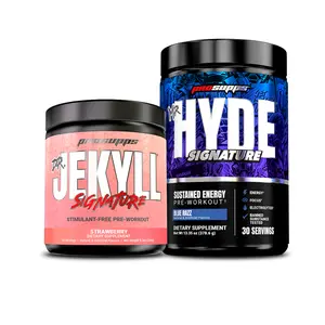 PROSUPPS Mr. HYDE Signature V2 + Dr. Jekyll Signature Caffeine-Free Pre-Workout Bundle – Energy, Focus, Hydration, Strength, Endurance, Pumps, Calorie Burn Support