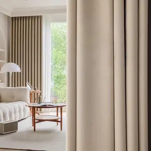 Linen Texture Curtain New Oriental Simple Living Room Study Half Light Blocking Cotton Linen Curtains Bedroom Balcony High-End 1pc Window Curtain