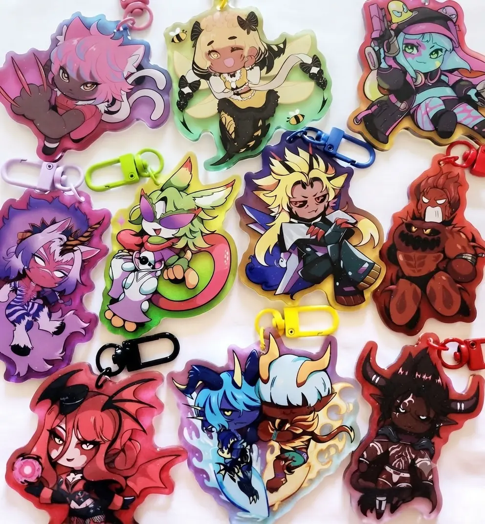 Arcadion Acrylic Keychains| FFXIV Chibi Keychain | Final Fantasy XIV Dawntrail