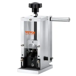 fathersdaygift VEVOR Wire Stripping Machine, Wire Stripper with Hand Crank or Drill Powered, 0.06''-1.18'' Copper Wire Stripper, Visible Stripping Depth Reference, Portable Aluminum Frame Wire Peeler