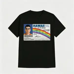 McLovin Hawaii Driver License Superbad Meme Graphic Tee | Y2K Funny Streetwear T‑Shirt Funny Fathers Day Graphic Tee Mens Trendy Cool Vintage Fashion T-Shirt Gift Classic Menswear Apparel for Men Novelty Tees