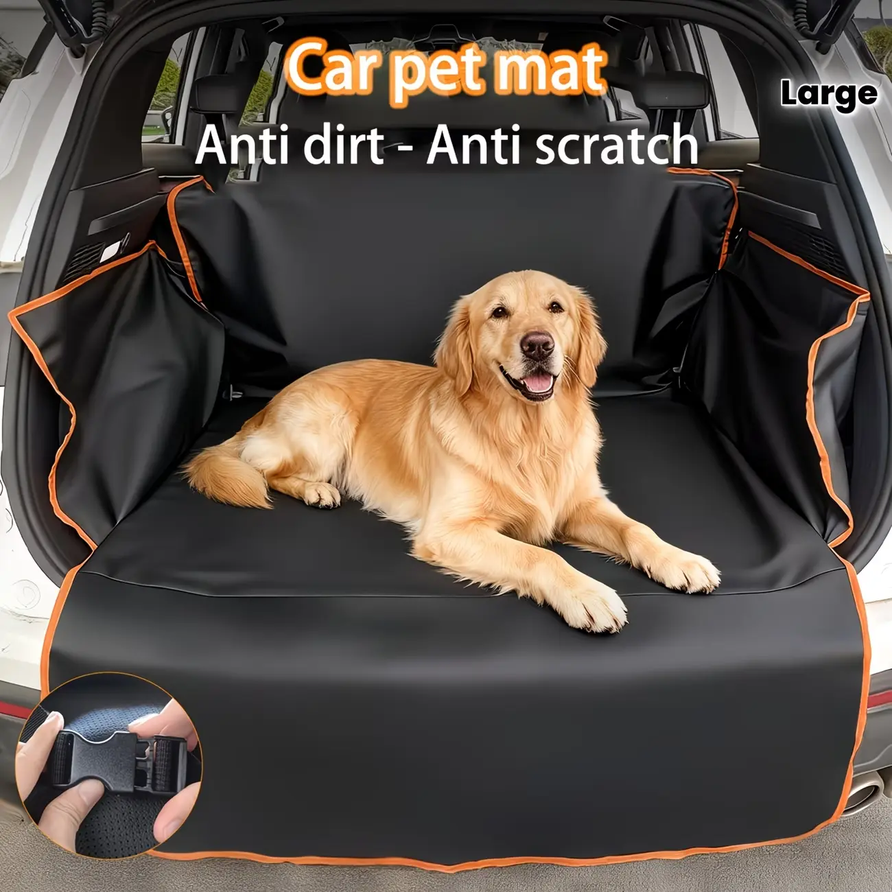 Car Trunk Pet Mat for SUVs, Wear-Resistant Rear Trunk Liner, Dog Seat Cushion to Prevent Shedding