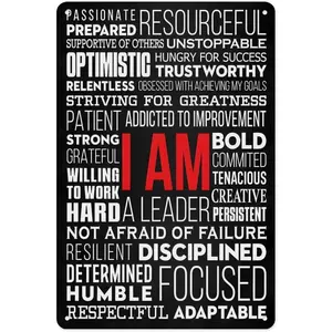 8x12 In Aluminum Metal Wall Sign - Lightweight Artistic Decor with Funny Motivational Quotes for Home Office, Home Decor Plaques & Signs