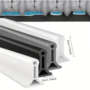 DIY Shower water barrier Silicone Bendable Water Retaining Strip for Bathroom Door Threshold Washing Machine Shower Dam Barrier Bathroom Accessory