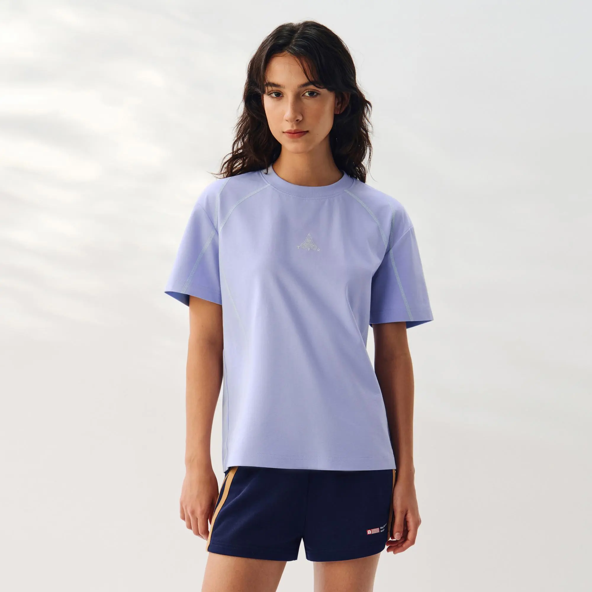 ATRY Men's Contrast Harness Short Sleeve Round Neck T-Shirt - 2026 Summer Structural Functional Top for Outdoor Sports, Casual Wear
