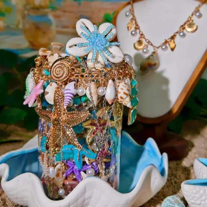 Summer & Coastal Vibes | MIYA Jewelry Jar | Beach-Inspired Theme Collection | Brand New & Unused Accessories | Fixed Design