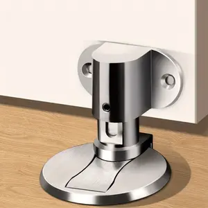 Ultra-Thin Invisible Door Stopper, No-Drill Design, Anti-Collision Door Holder, Easy Installation, Durable and Secure