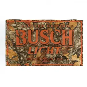 Busch Busch Beer Brown Camo Flag tapestry Cotton Decor Light Decorative