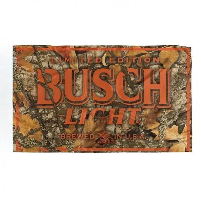 Busch Beer Brown Camo Flag Wall Tapestry, Light Durable Cotton Artwork Print Tapestry, Brown Copper Home Decor for Room Decoration, Artwork Print Tapestries