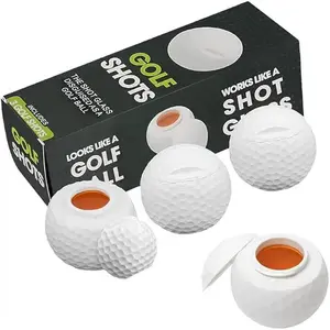 Golf Ball, Gifts For Golfers Men, Fun Novelty Drinking Cups for Golf Parties,Easy to Clean (White)
