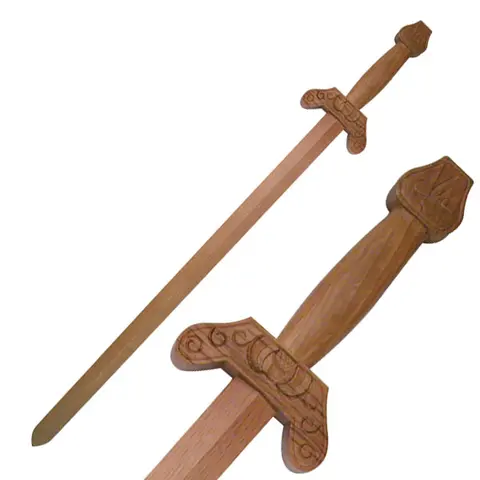 BladesUSA 36-in Wooden Durable Martial Arts Training Sword, Sturdy Cutting Edge, Comfortable Grip for Beginners (Sports & Outdoor Boxing & Martial Arts Gear)