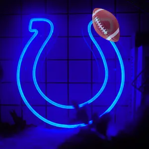 Football Neon Light for Man Cave, Birthday Gifts for Men, Neon Sign for Wall Decor, Football Team Sign for Bar Dorm Party Game Room Decoration