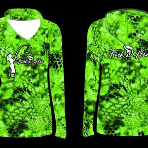 Women’s Size Large Fish Her Hooded Long Sleeve UV Protection Fishing Jersey