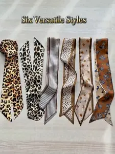 Fashionable 6-Piece Women's Vintage Leopard Print Hair Accessories, Versatile Hairbands for All Seasons, Stylish Hair Decorations