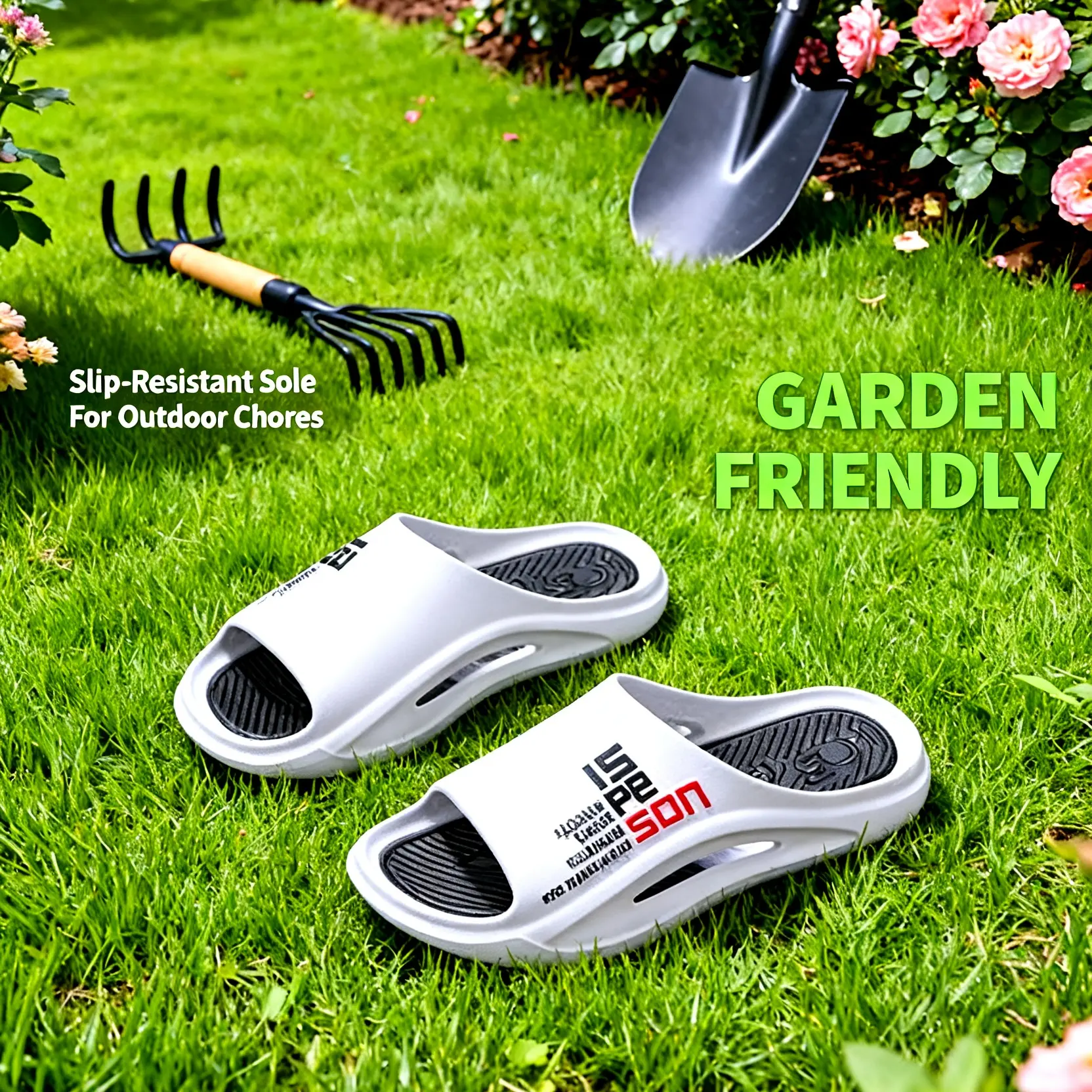 Men's Fashion Letter Print Slippers - Comfortable Casual Below-the-Ankle Home Shoes, Versatile Stylish Slides for Indoor & Outdoor Use, Shoe, Home-To-Street Style, Letter Print Adds Polish, Lightweight Slippers, Slip On, Shower Shoes, Bathroom‑Ready
