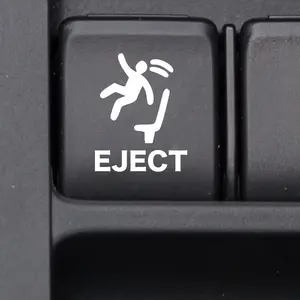 Set of 2 Eject Button Stickers for Empty Car Buttons, Humorous Car Accessories for Men, Video Game Decals for Vehicles, Prank Gift for Car Enthusiasts, Christmas Decorations
