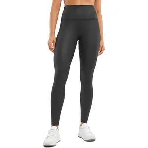 Matte Faux Leather Leggings 28" - Butterluxe High Waisted Stretch Ankle Womens Leather Pants Pleather Tights