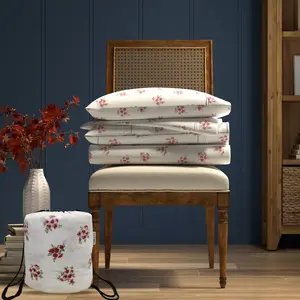 Color Sense 100% Cotton Percale Weave Double Brushed and Extra Warm Flannel Sheet Set, Queen, Pink Floral, 4 piece