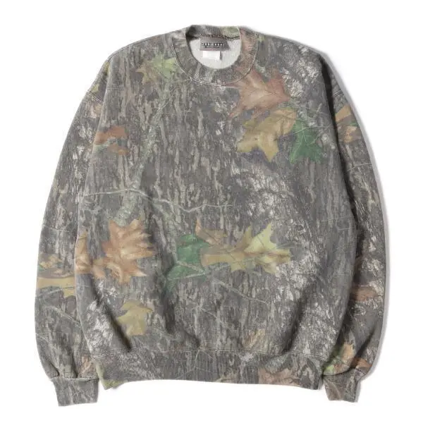 90s Real Tree Camo All-Over Crew Neck Sweatshirt Mossy Oak Camouflage Pattern Vintage 1990s Outdoors Jerseys Long Sleeves Men's Tops