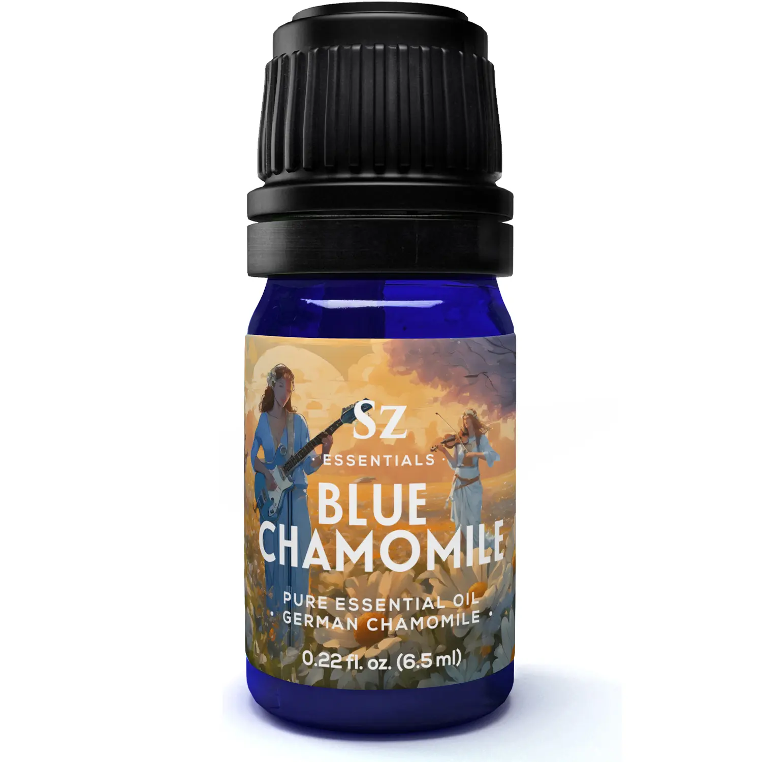 Sz Essentials | Blue Chamomile Essential Oil -  Fresh, Earthy & Floral Scent - Matricaria Recutita - 100% Pure and Natural - 0.22 Fl (6.5ml)
