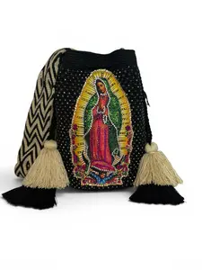 Wayuu Bag Virgin of Guadalupe  Decorated Details Handmade