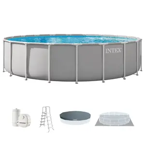 INTEX Prism Frame 20ft x 52in Premium Above Ground Pool Set with Filter Pump