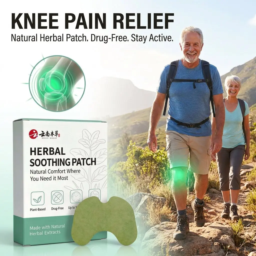 Herbal Pain Relief Patch for Knee, Ankle, Shoulder & Back – Fast Acting Arthritis & Joint Pain Therapy – Natural Ingredients, Comfortable & Easy to Apply Anywhere