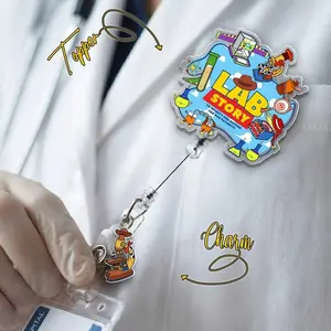 Lab Week 2026 Badge Reel Lab Scientist Badge Blood Bank Laboratory Badge Reel Phlebotomist Badge Reel Lab Tech Gift Lab Story Gift C2CG04-3