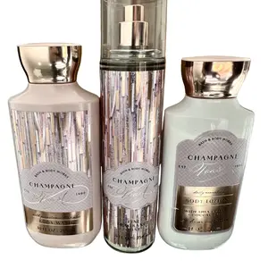 Champagne Toast Daily set, Body Wash 10 Fl oz, Fine Fragrance Mist 8 Fl oz, Body Lotion 8 Fl Oz.