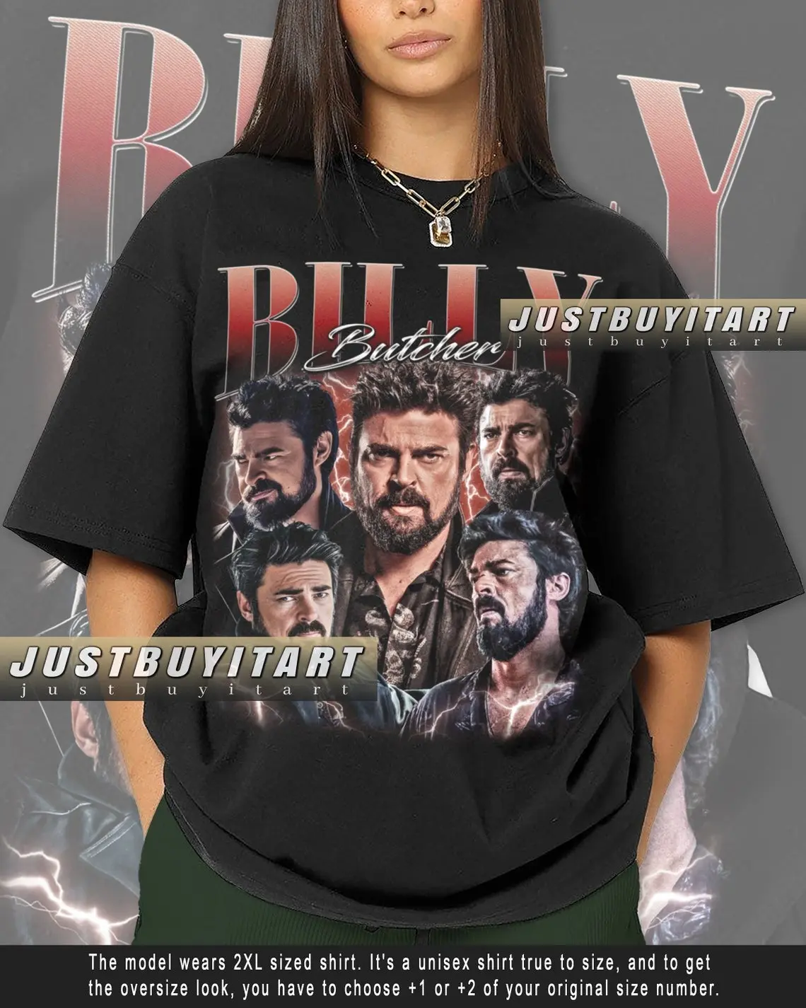 Billy Butcher Shirt Gift Movie Billy Butcher T-Shirt Bootleg Billy Butcher Sweatshirt Homage Retro Unisex Graphic Tee