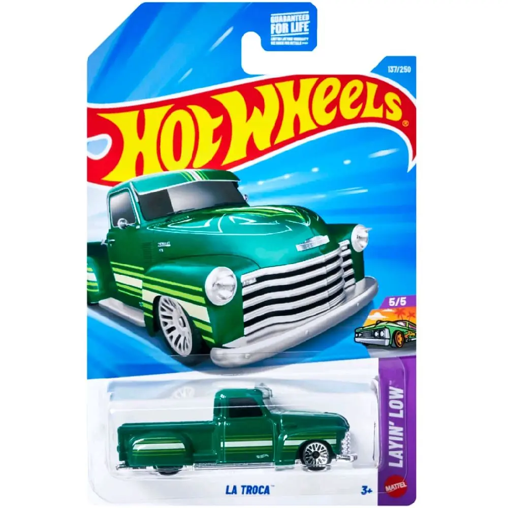 Hot Wheels 2026 Layin' Low La Troca Green #137 Diecast Model Car, Collector’s Item for Diecast Model Cars Enthusiasts
